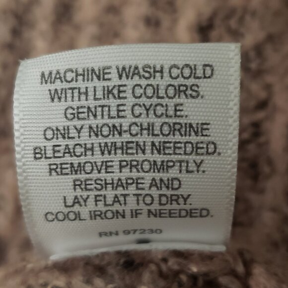 Relativity Sweater Cowl Turtleneck M Pink Soft Laced Shoulder Accents - Picture 8 of 10